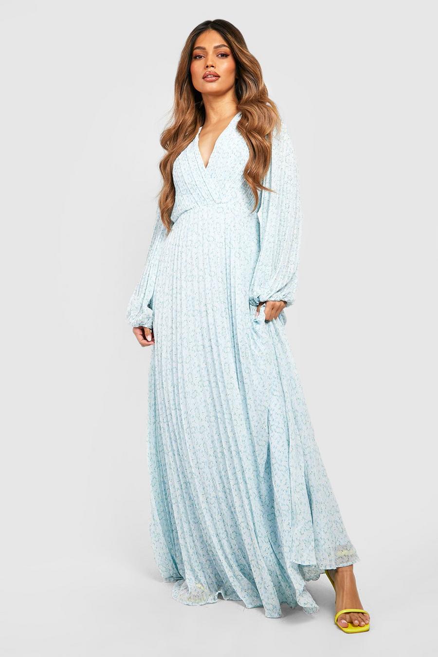 Floral Pleated Wrap Maxi Dress | boohoo Floral Pleated Wrap Maxi Dress | boohoo
